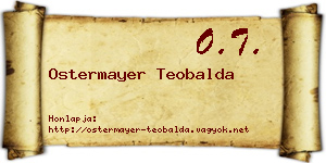 Ostermayer Teobalda névjegykártya